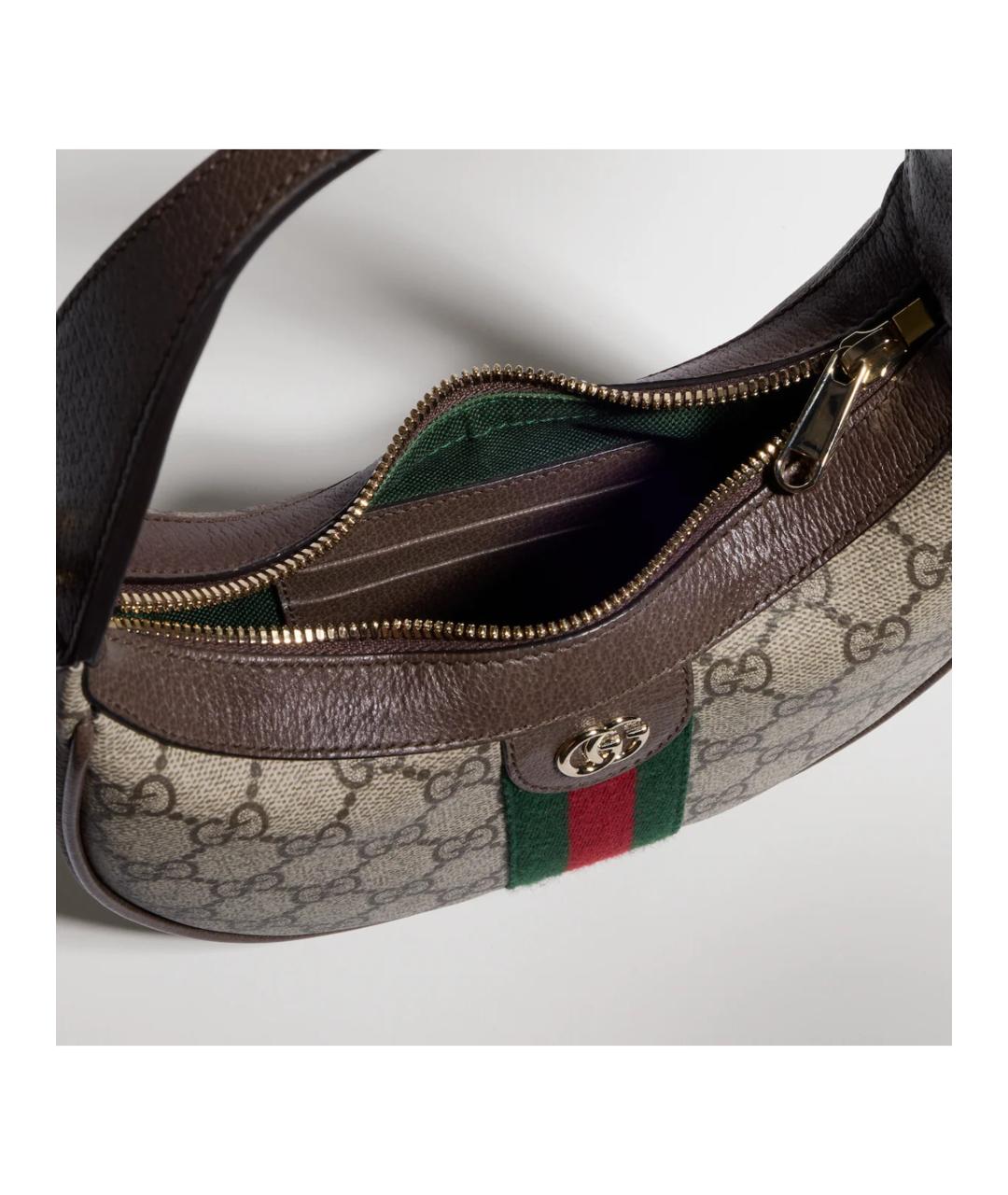 GUCCI Бежевая тканевая сумка через плечо, фото 7