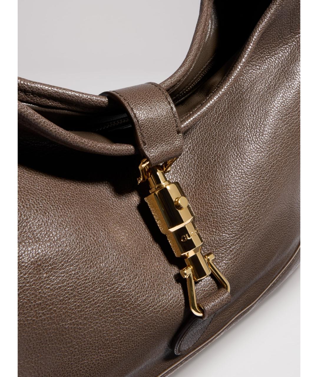 GUCCI Коричневая кожаная сумка через плечо, фото 5