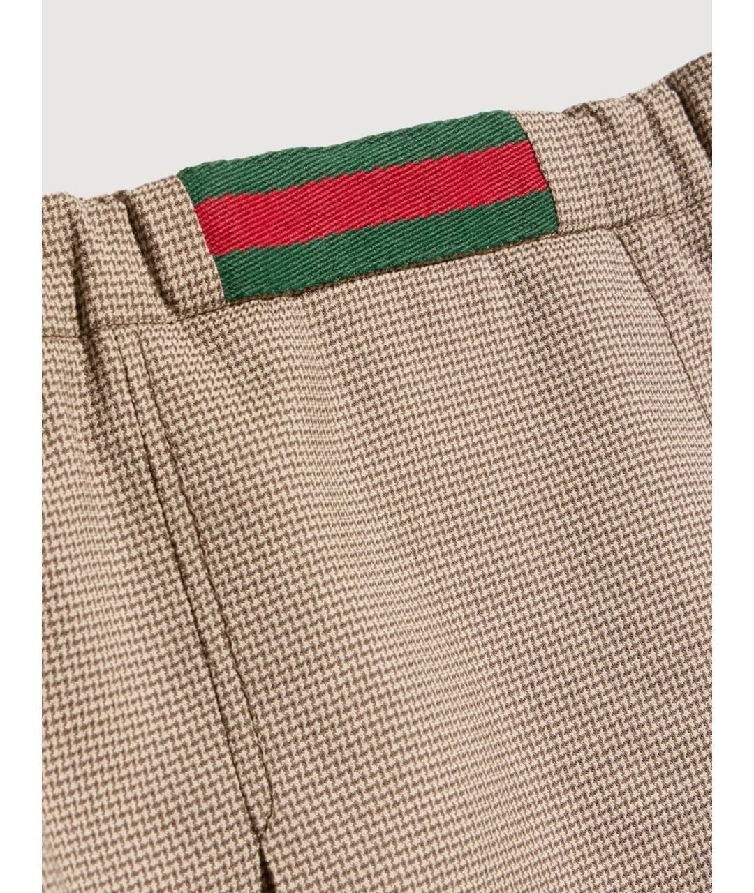 GUCCI Коричневая шерстяная юбка, фото 3
