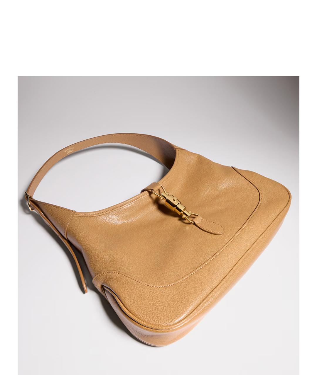 GUCCI Коричневая кожаная сумка через плечо, фото 4