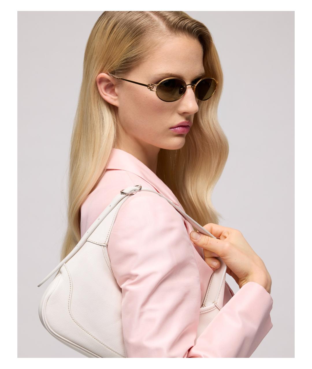 GUCCI Золотые солнцезащитные очки, фото 3