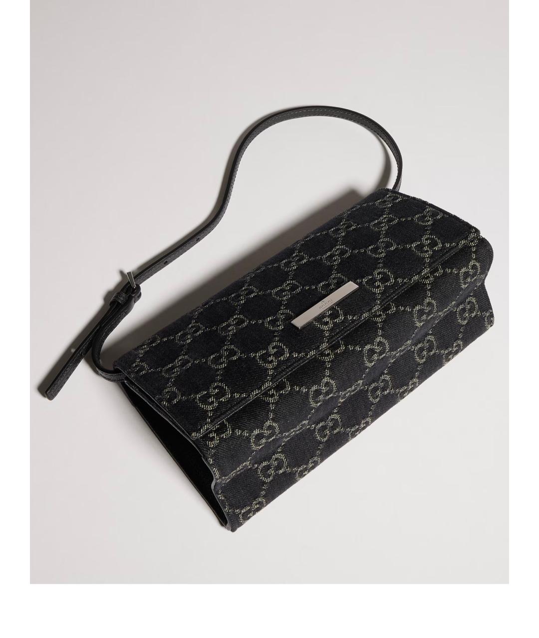 GUCCI Черная тканевая сумка через плечо, фото 3