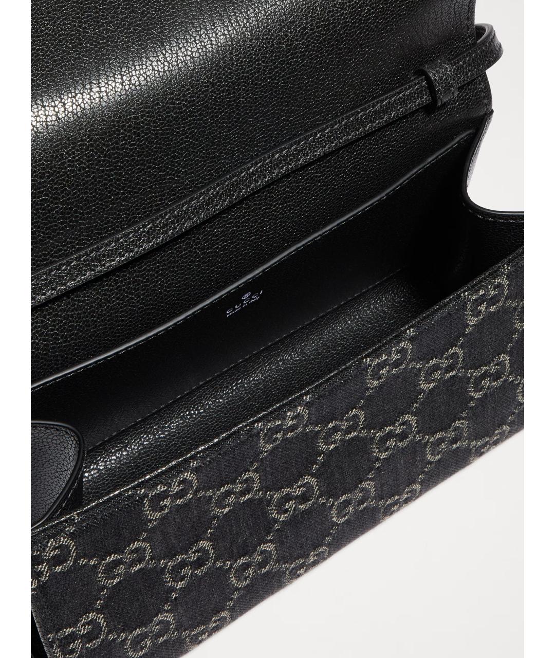 GUCCI Черная тканевая сумка через плечо, фото 4