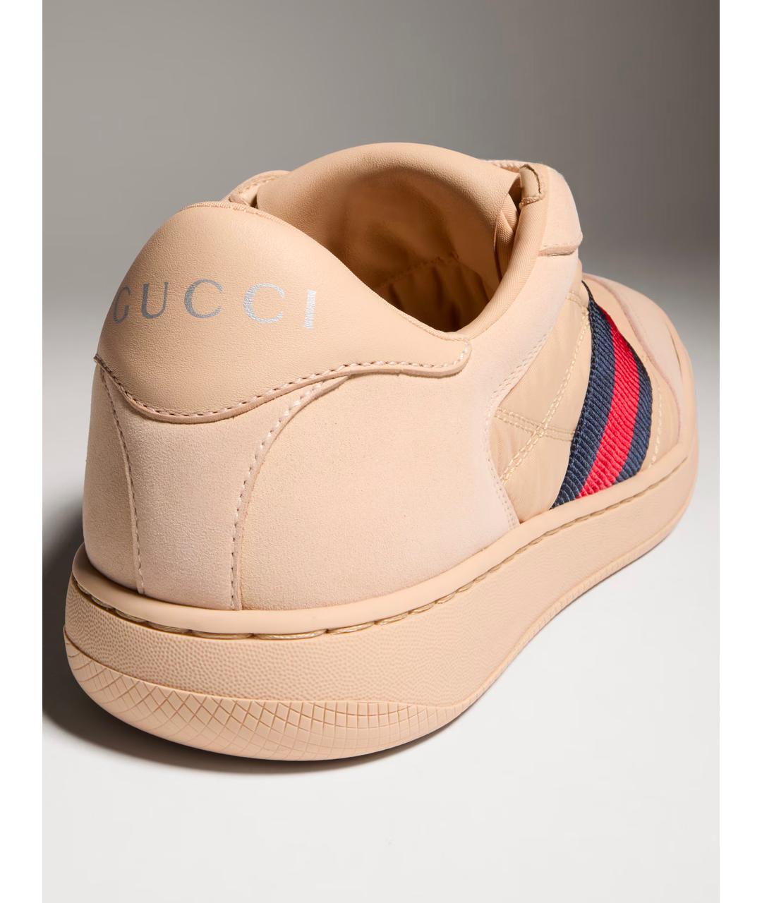 GUCCI Розовые текстильные кроссовки, фото 5
