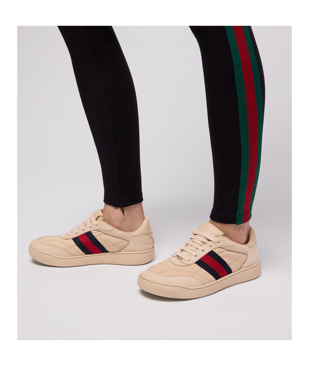 GUCCI Розовые текстильные кроссовки, фото 3