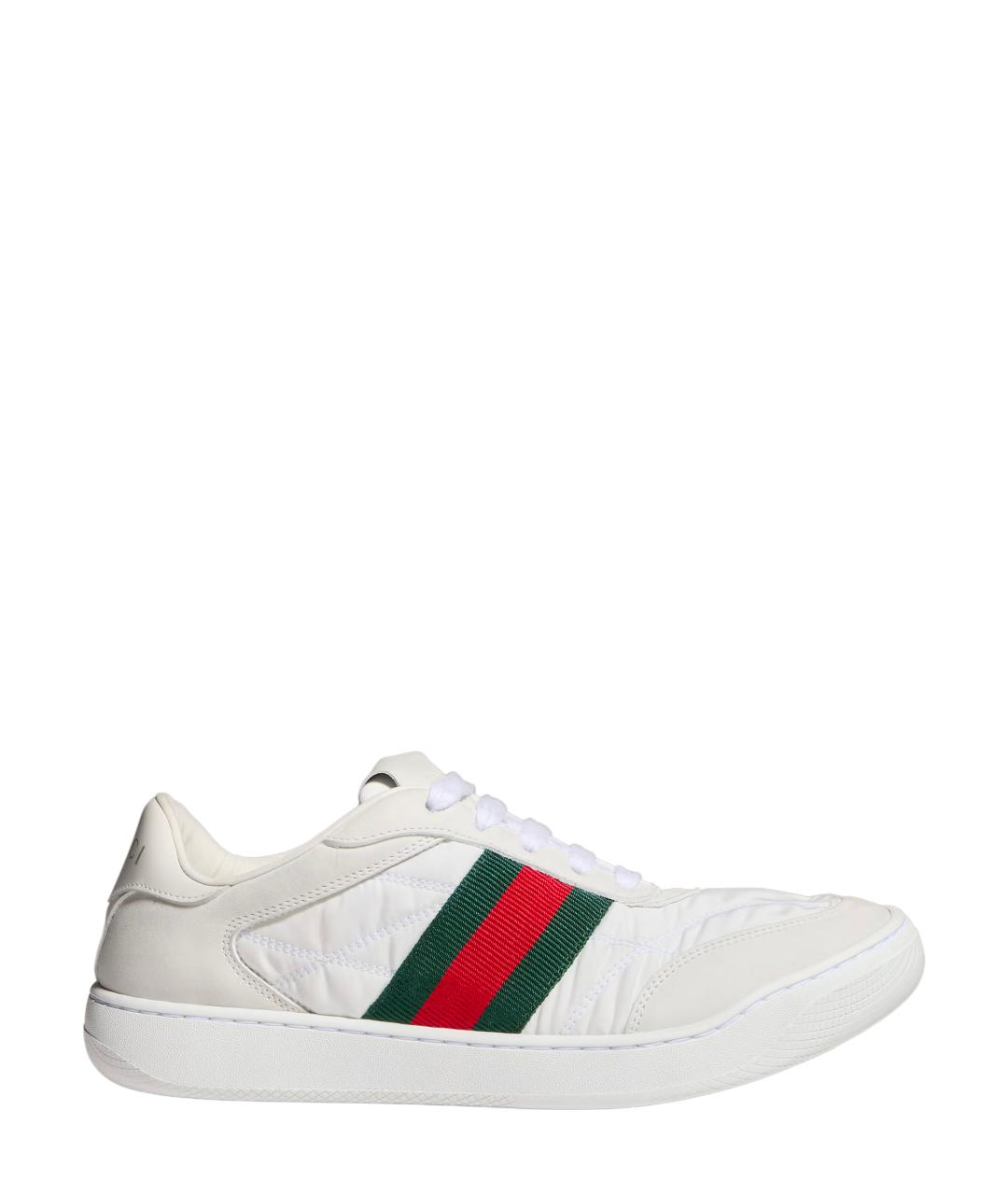 GUCCI Белые текстильные кроссовки, фото 1
