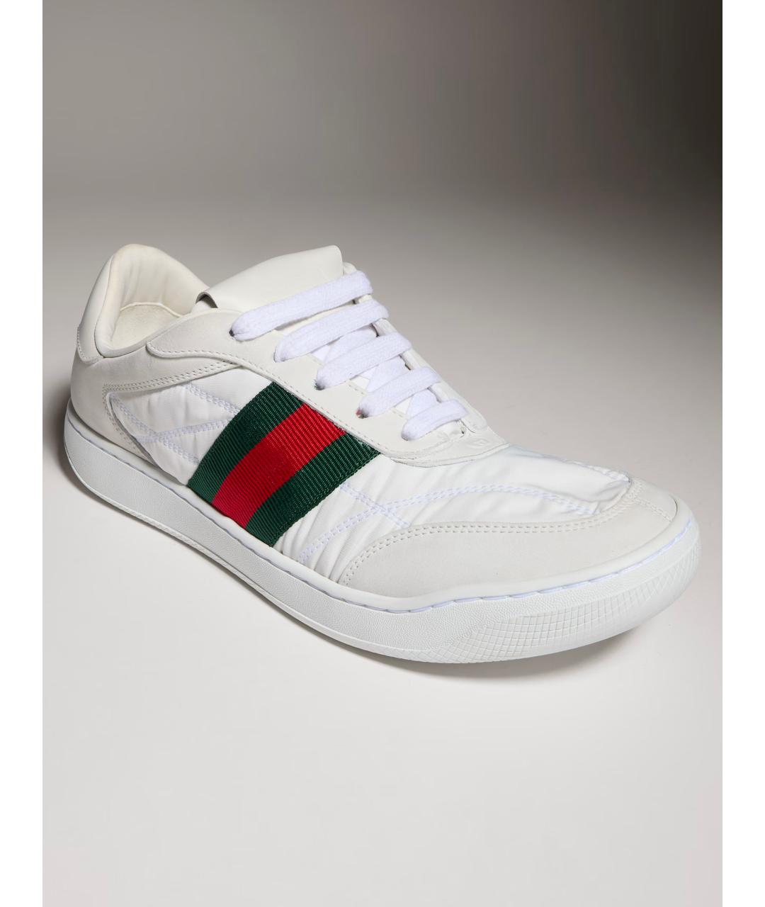 GUCCI Белые текстильные кроссовки, фото 2