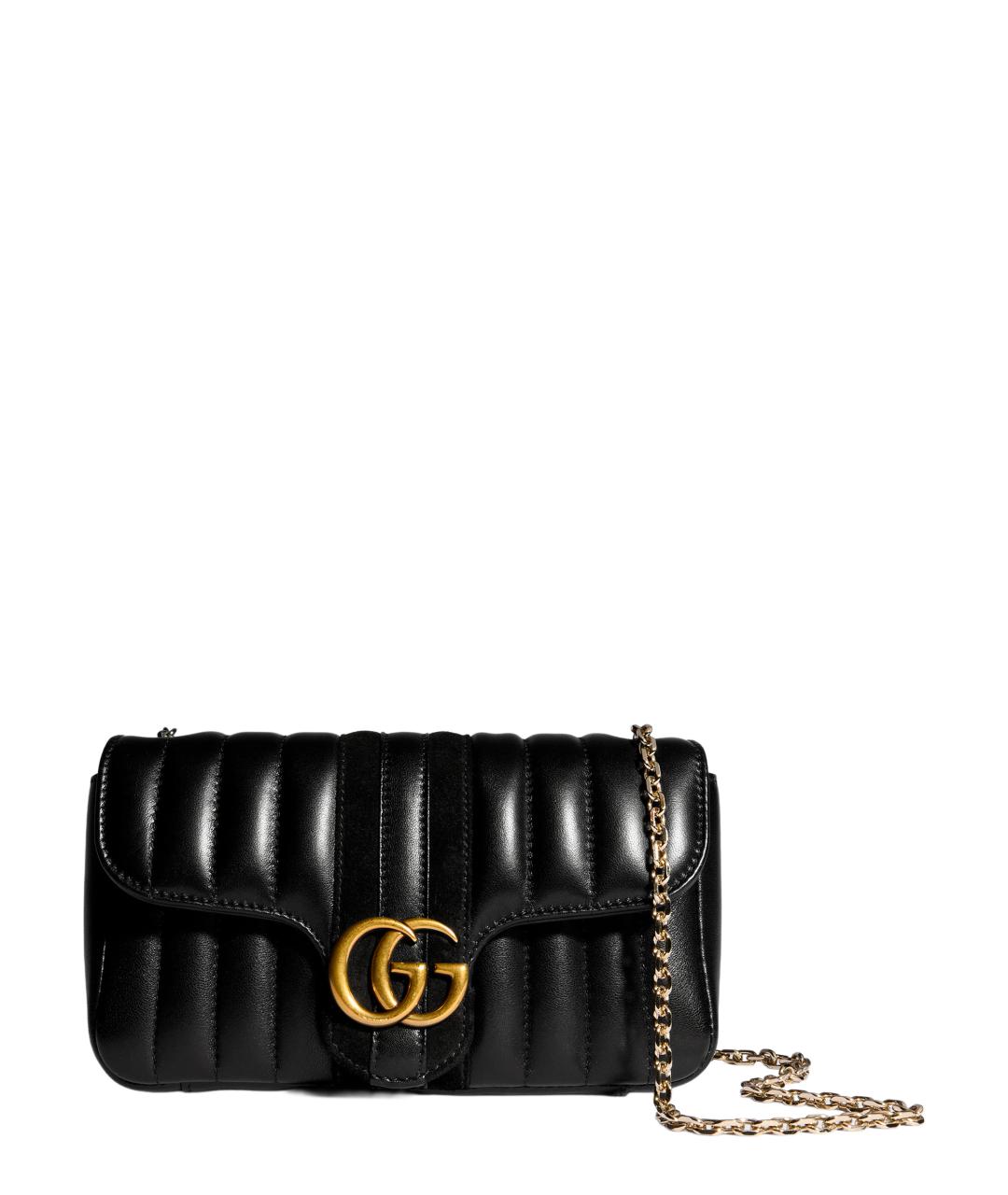 GUCCI Черная кожаная сумка через плечо, фото 1
