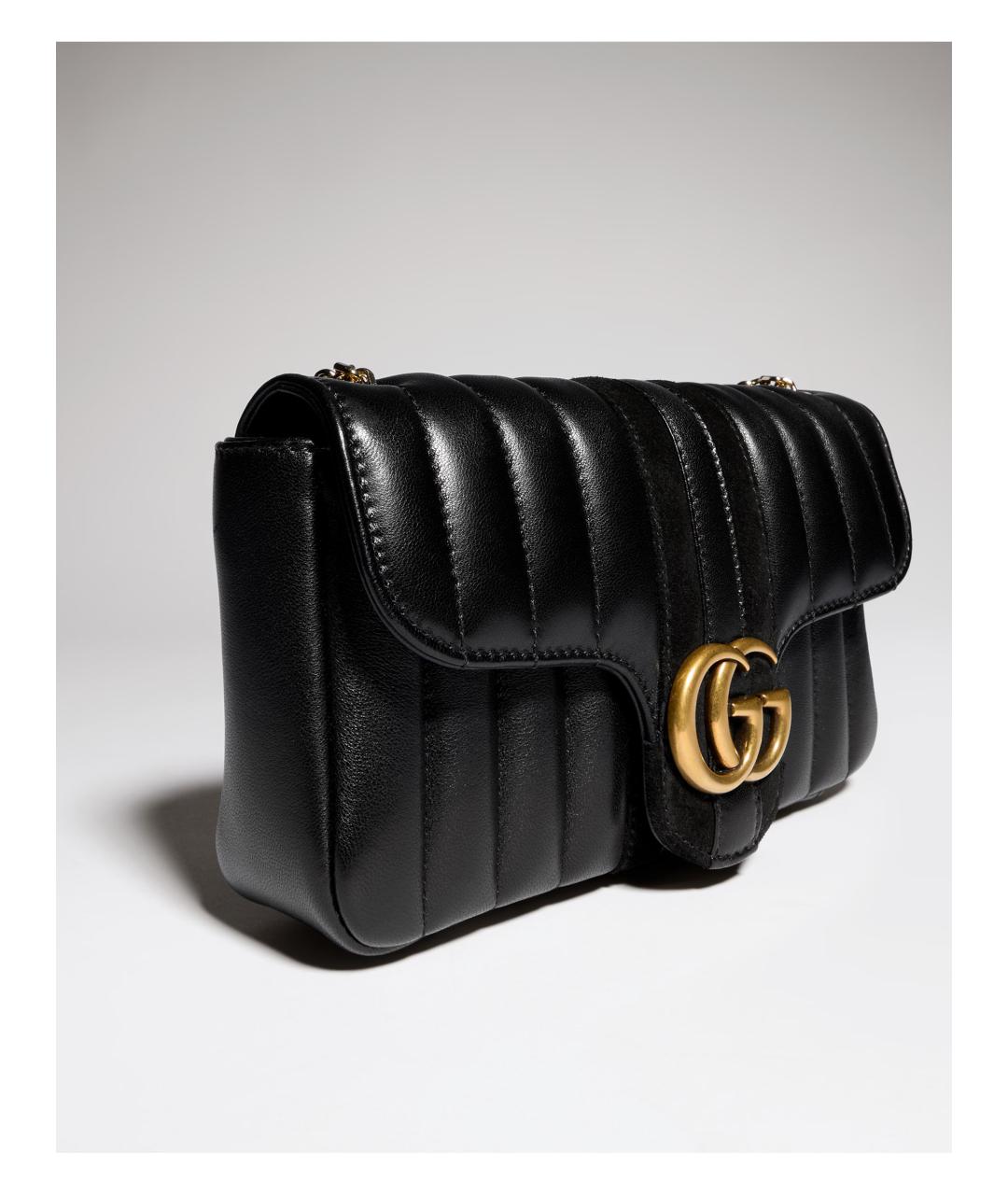 GUCCI Черная кожаная сумка через плечо, фото 4