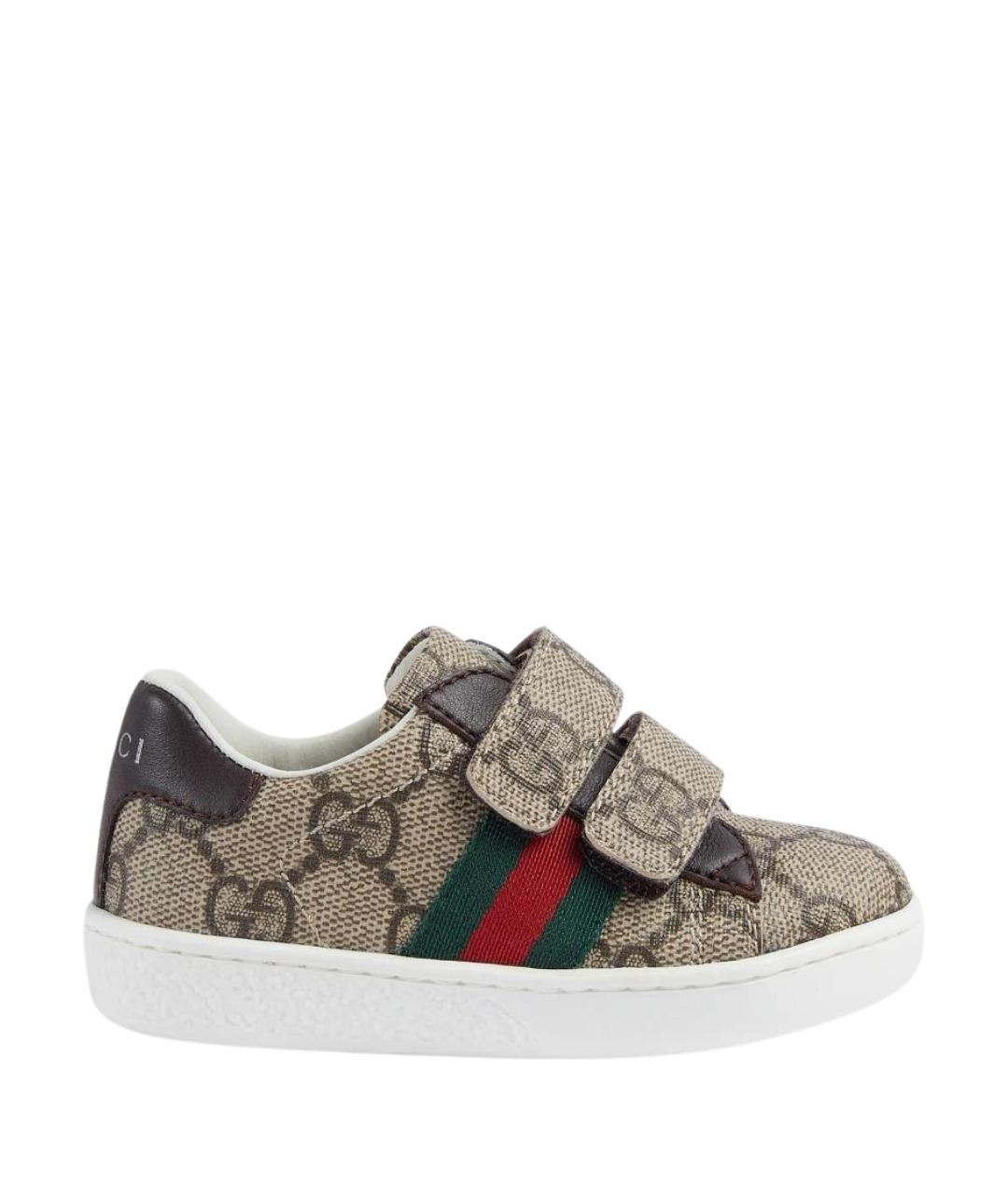 GUCCI Бежевые кеды, фото 1