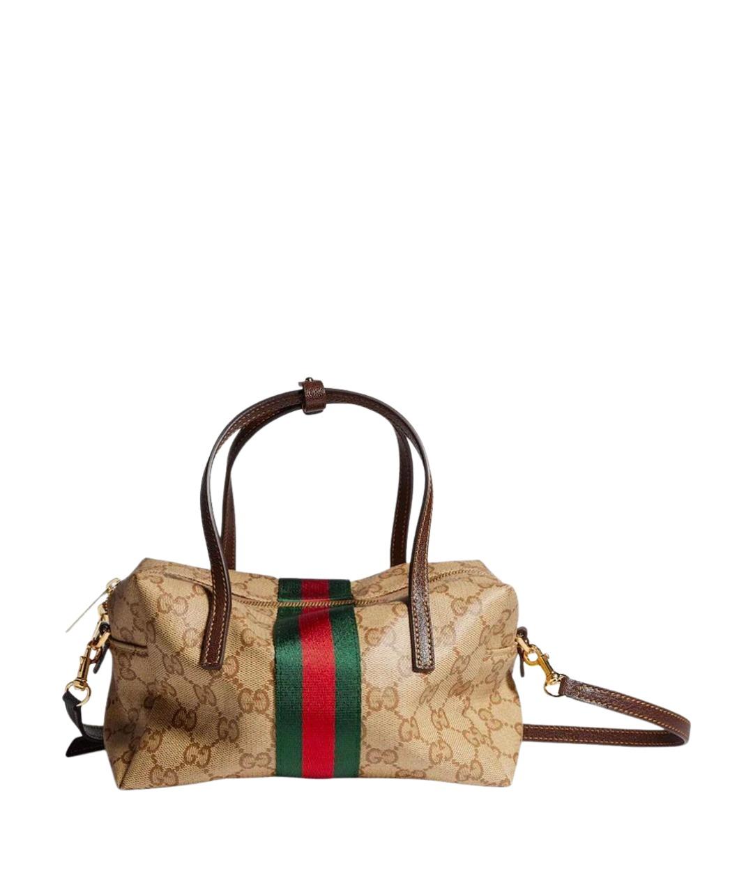 GUCCI Бежевая сумка тоут из канвы, фото 1
