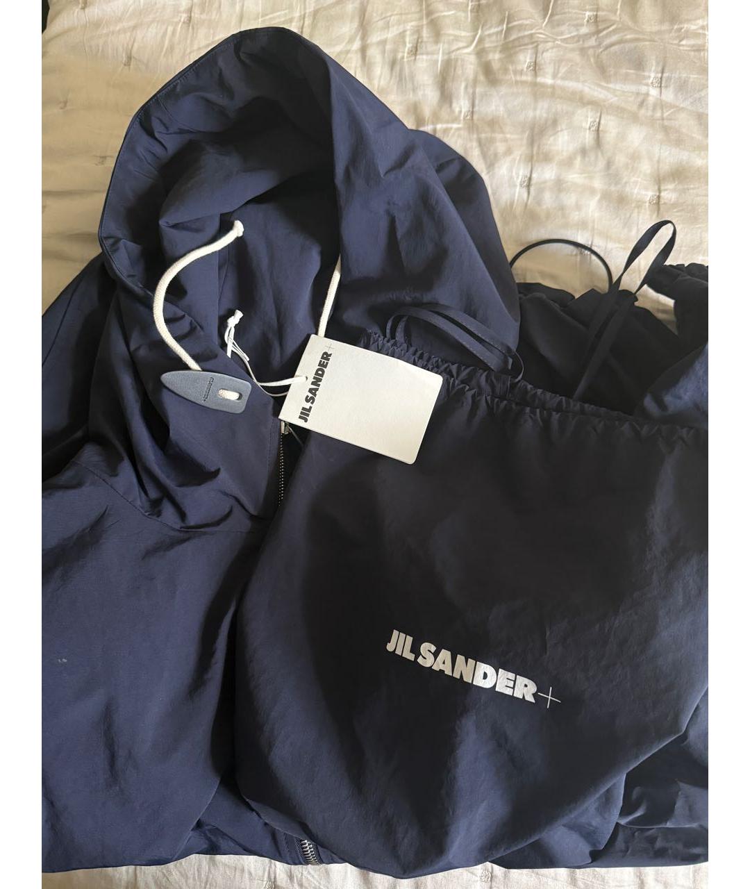 JIL SANDER Темно-синяя полиэстеровая куртка, фото 5