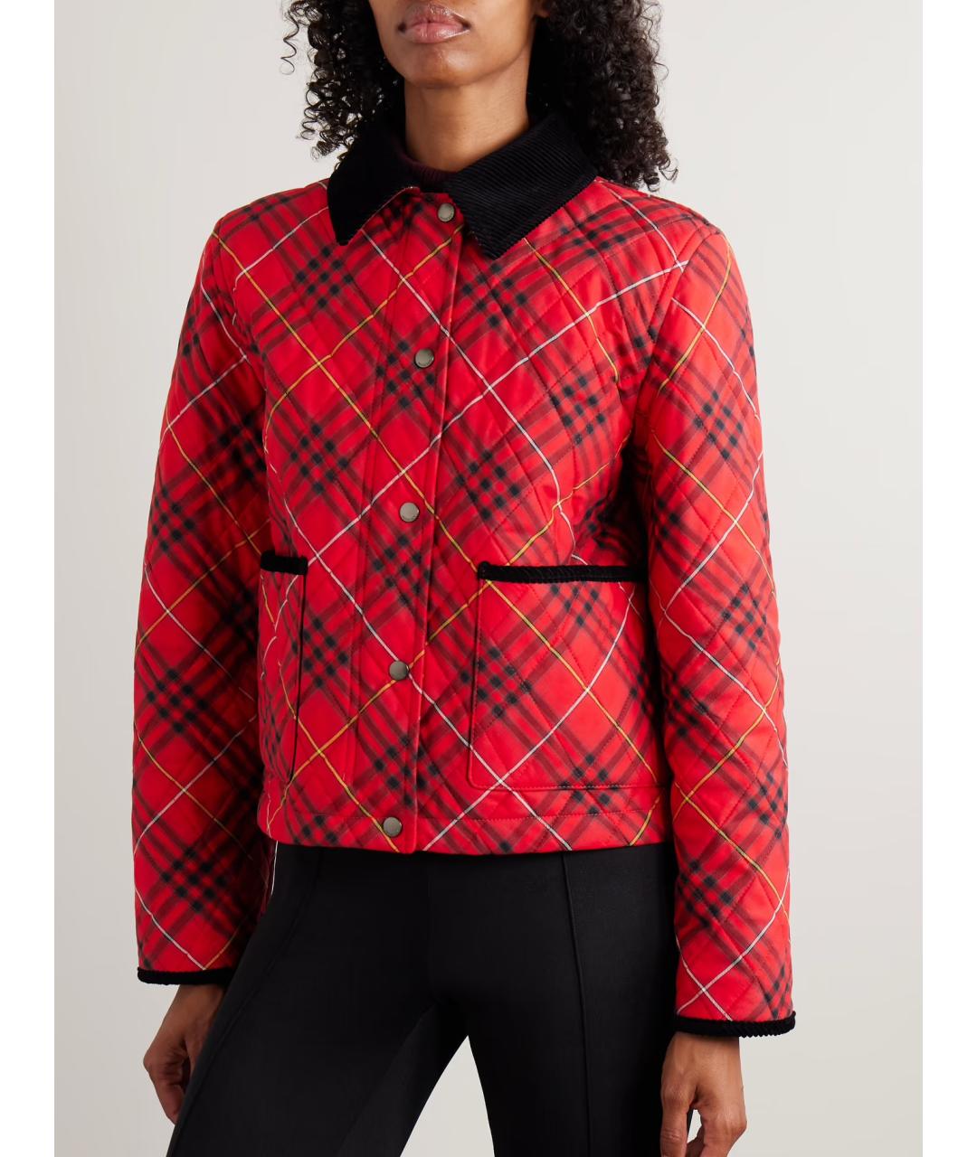 BURBERRY Красная хлопковая куртка, фото 3