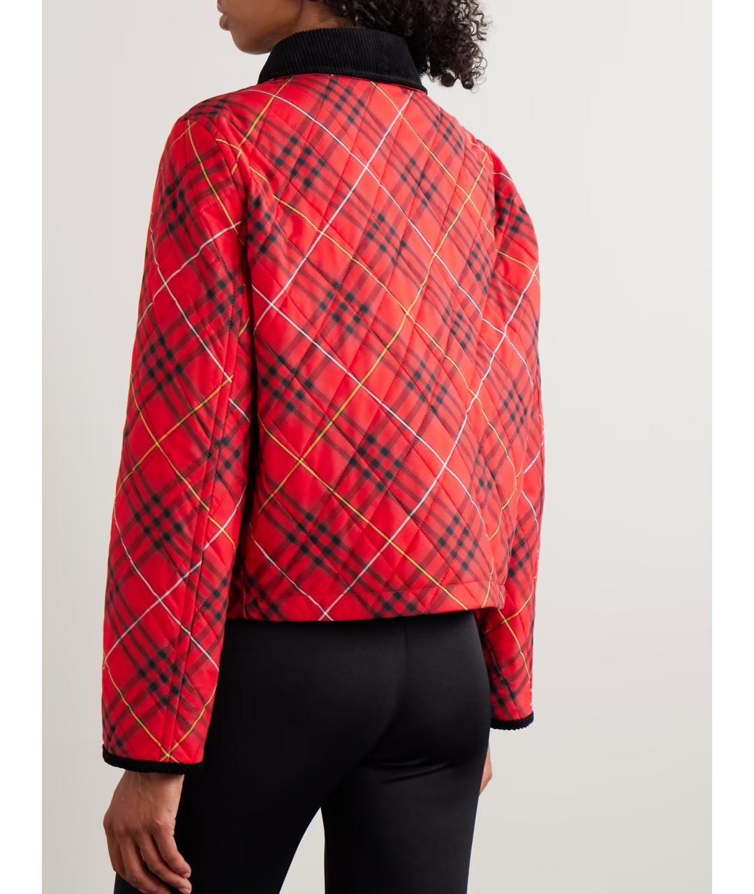 BURBERRY Красная хлопковая куртка, фото 4
