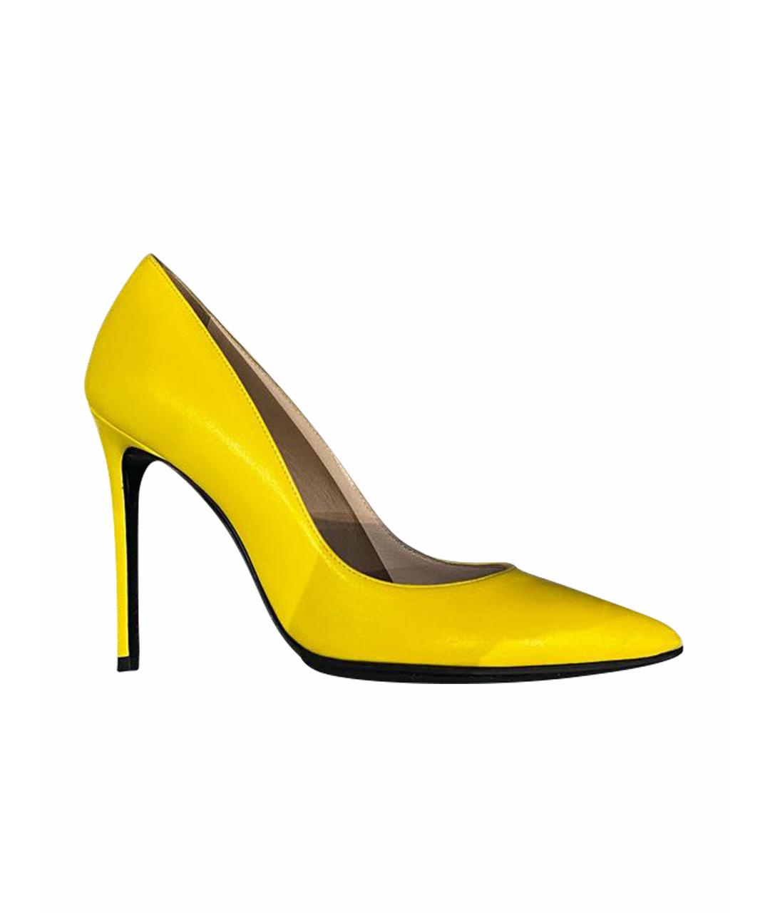 BARBARA BUI Желтые кожаные туфли, фото 1