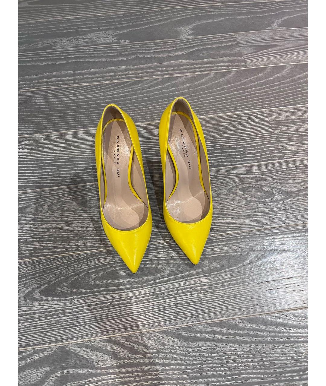 BARBARA BUI Желтые кожаные туфли, фото 2