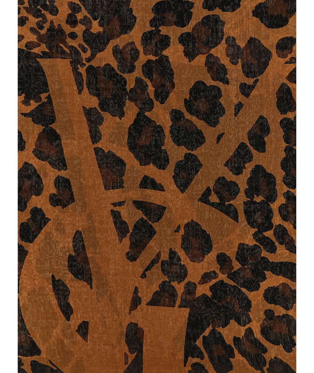 SAINT LAURENT Черный шерстяной шарф, фото 3