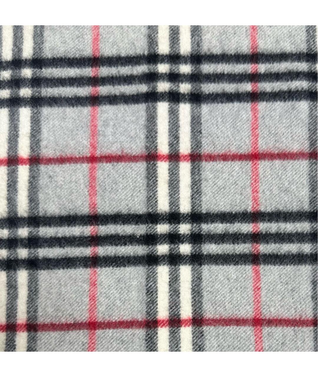 BURBERRY Серый кашемировый шарф, фото 2