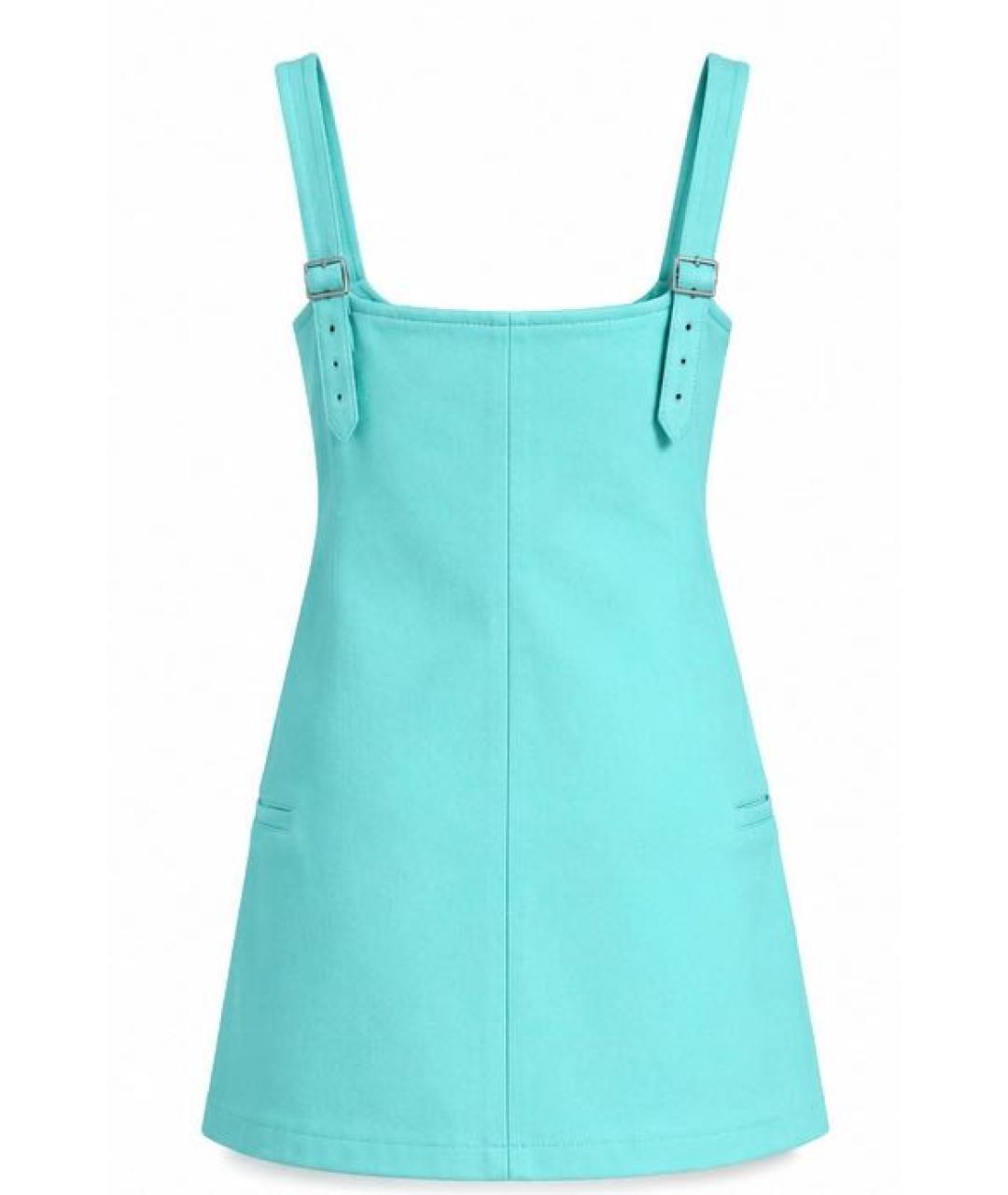 COURREGES Бирюзовое полиэстеровое платье, фото 2