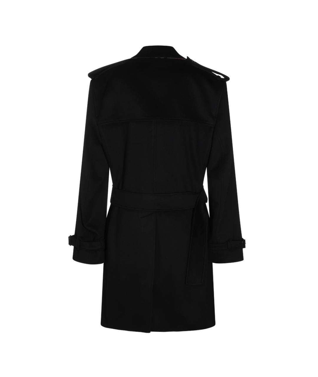 BURBERRY Черное шерстяное пальто, фото 3
