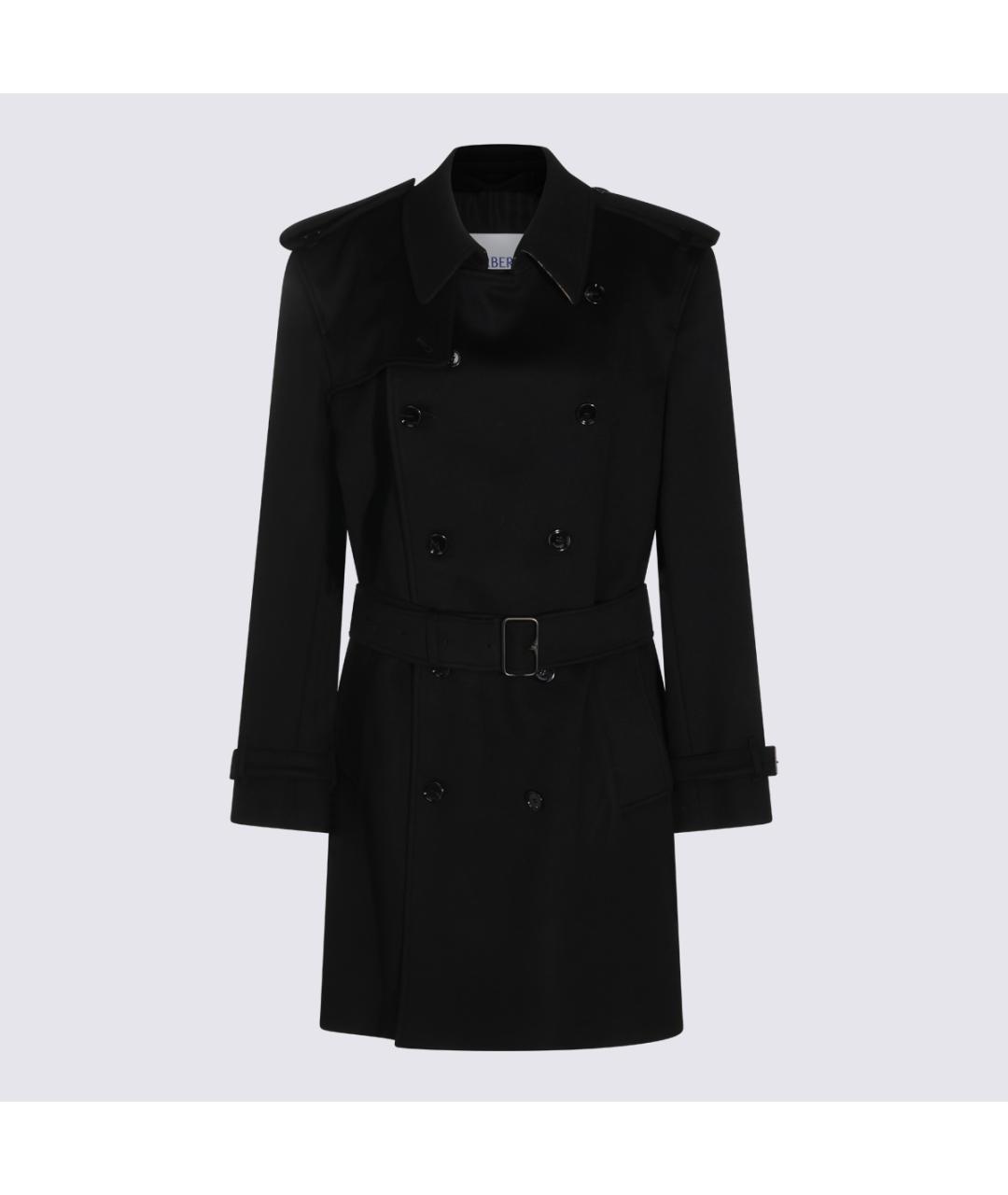 BURBERRY Черное шерстяное пальто, фото 2