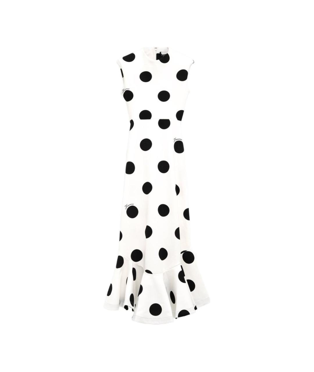 JACQUEMUS Белое вискозное платье, фото 4