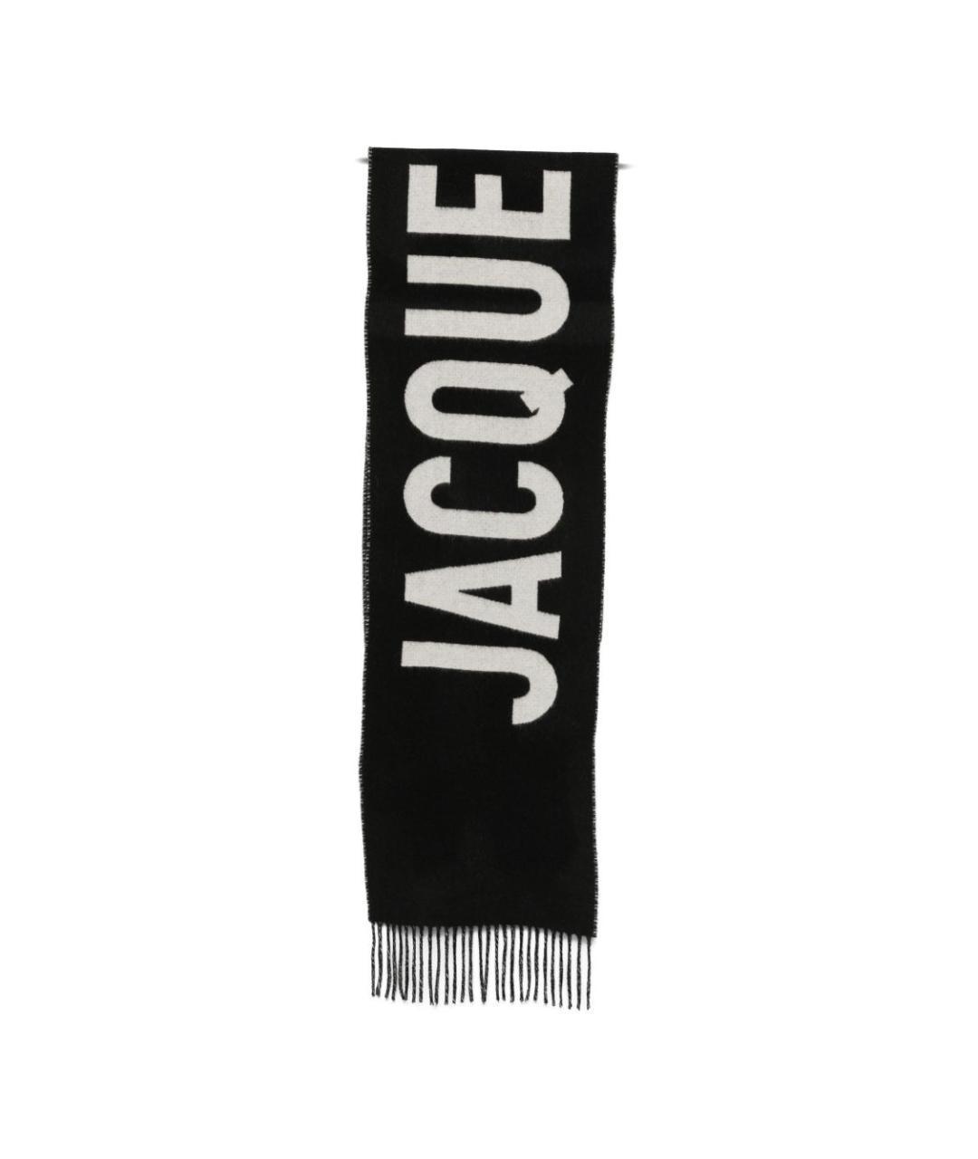 JACQUEMUS Черный шерстяной шарф, фото 1