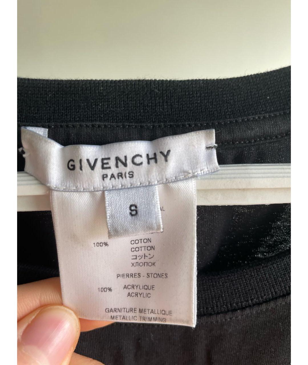 GIVENCHY Антрацитовая хлопко-полиэстеровая футболка, фото 3