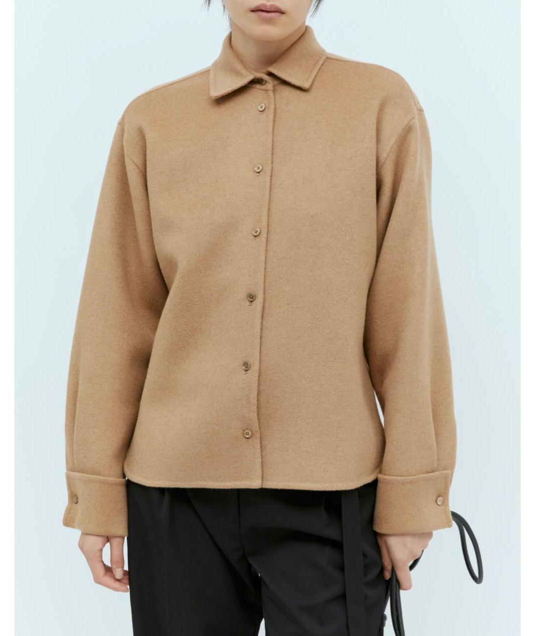 MAX MARA Коричневая кашемировая рубашка, фото 7