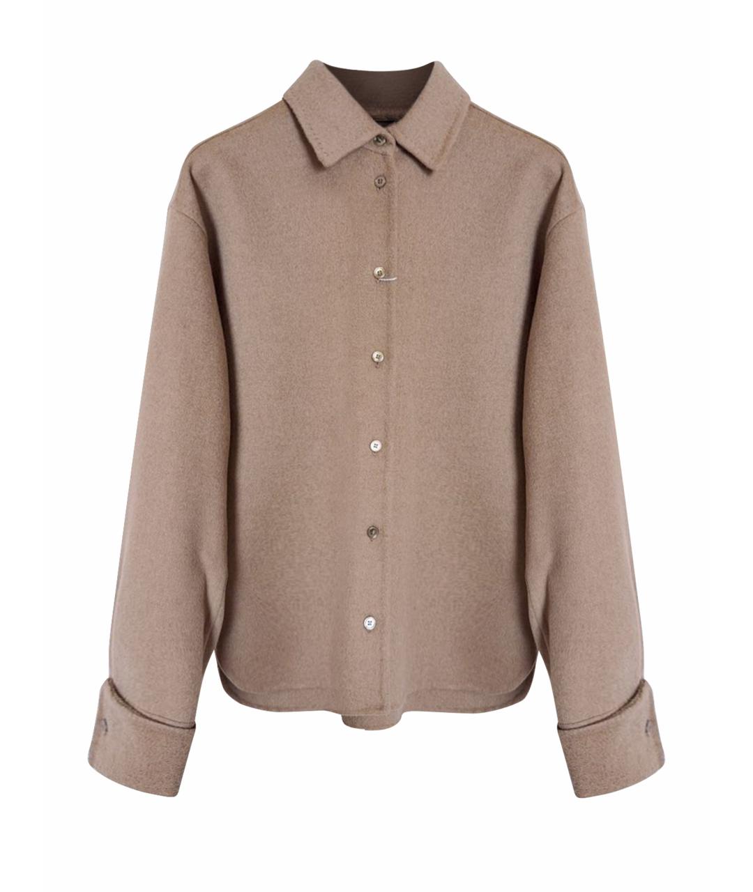 MAX MARA Коричневая кашемировая рубашка, фото 1