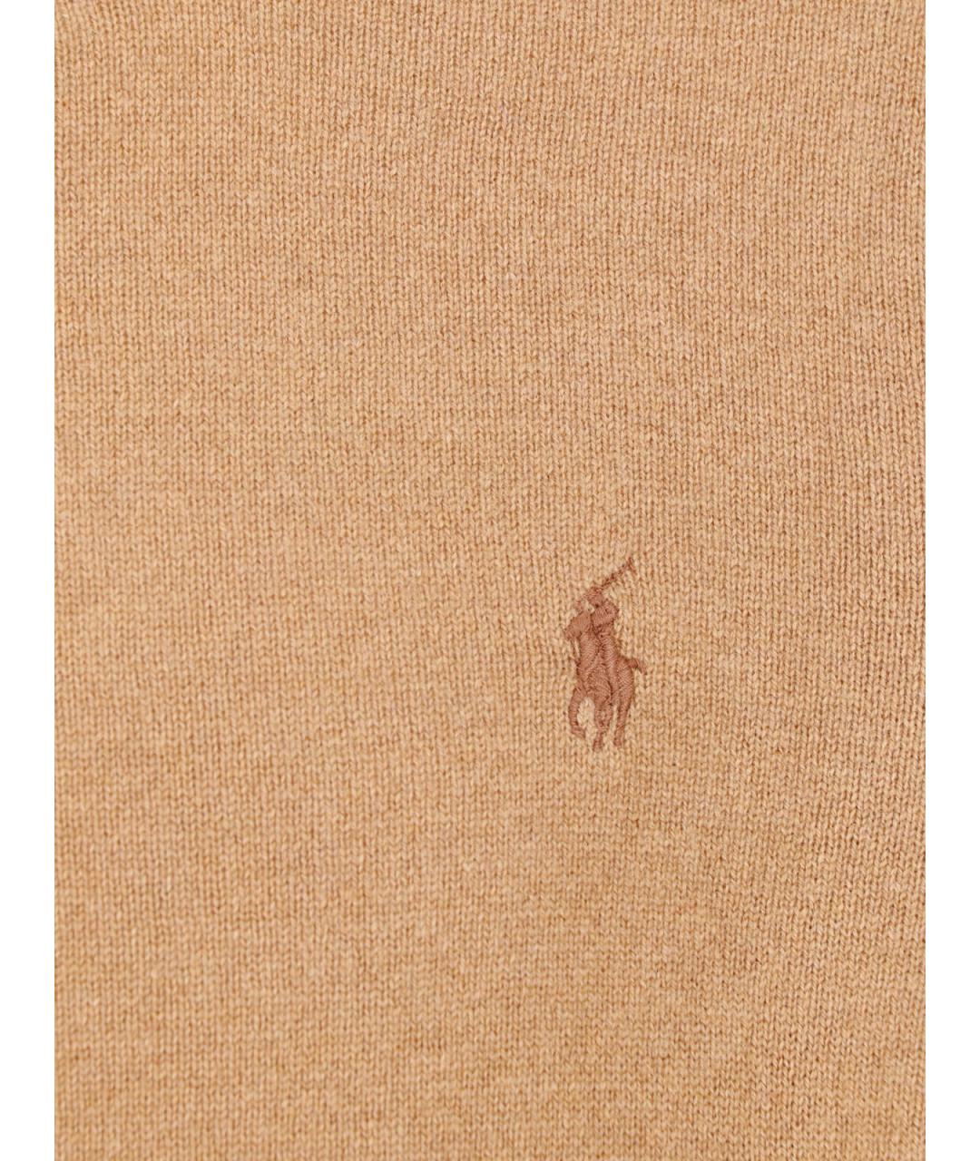 POLO RALPH LAUREN Коричневый шерстяной джемпер / свитер, фото 3