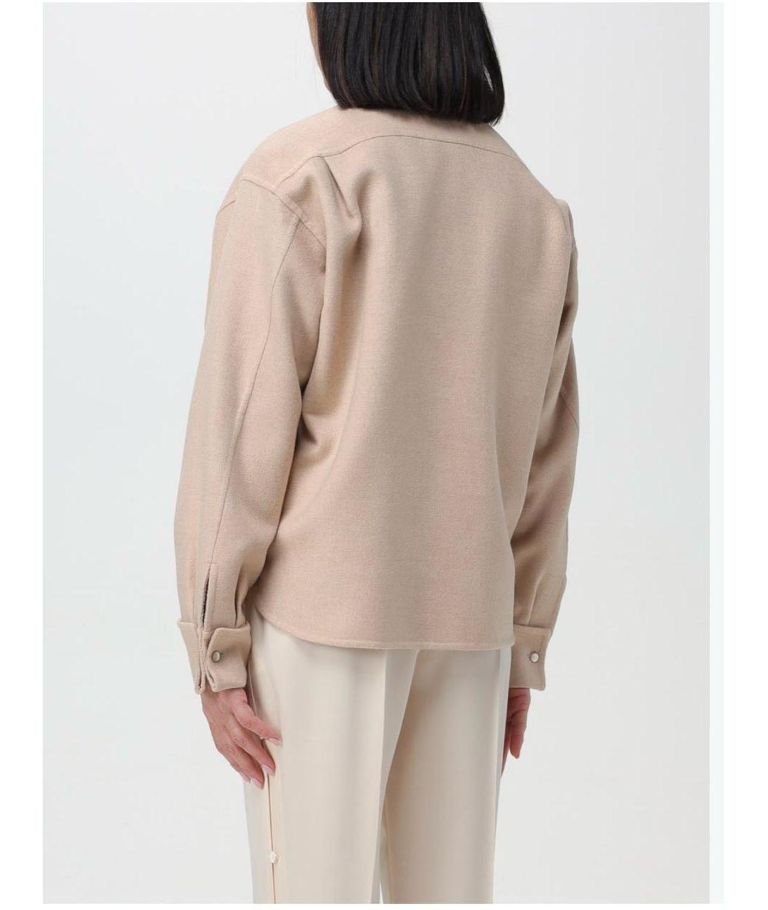 MAX MARA Бежевая кашемировая рубашка, фото 7