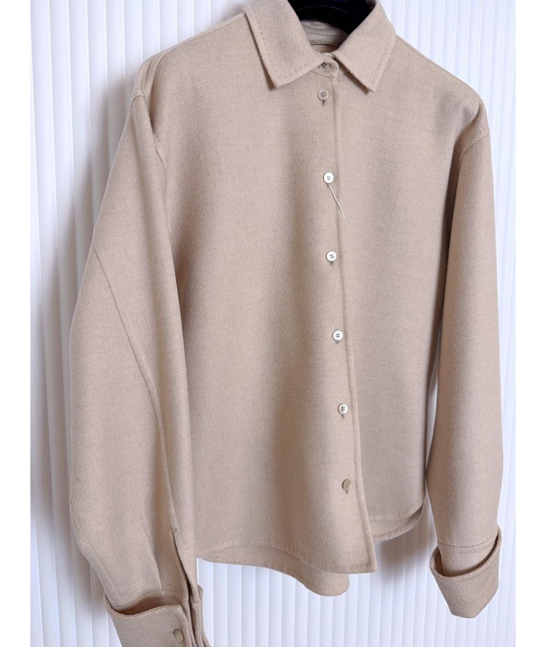 MAX MARA Бежевая кашемировая рубашка, фото 3