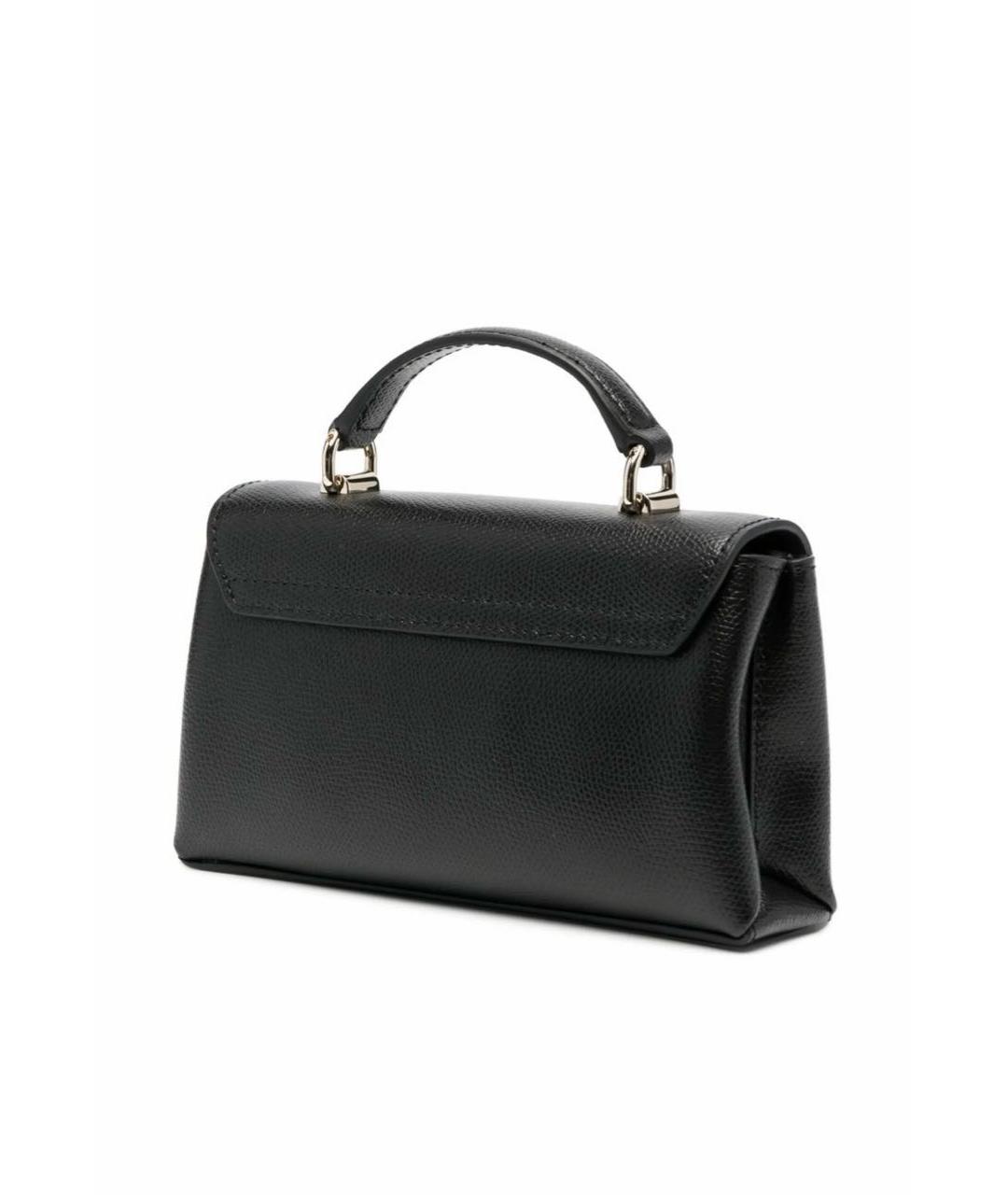 FURLA Черная кожаная сумка с короткими ручками, фото 5