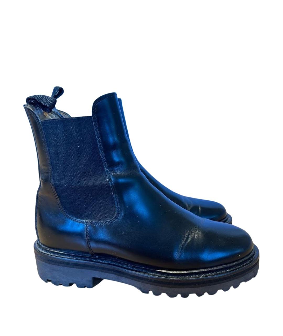 ISABEL MARANT Черные кожаные полусапоги, фото 1
