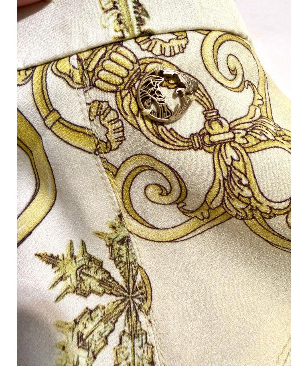 VERSACE COLLECTION Желтая креповая юбка мини, фото 3