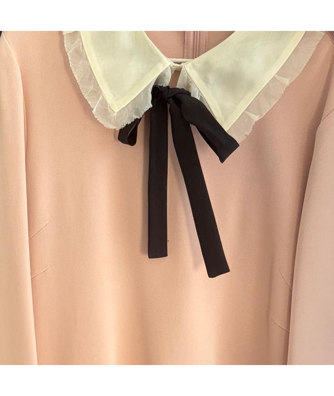 RED VALENTINO Розовое полиэстеровое коктейльное платье, фото 4