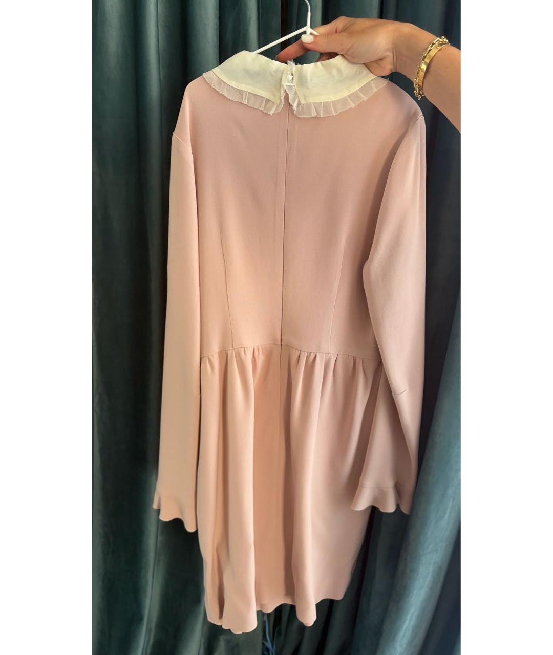 RED VALENTINO Розовое полиэстеровое коктейльное платье, фото 2