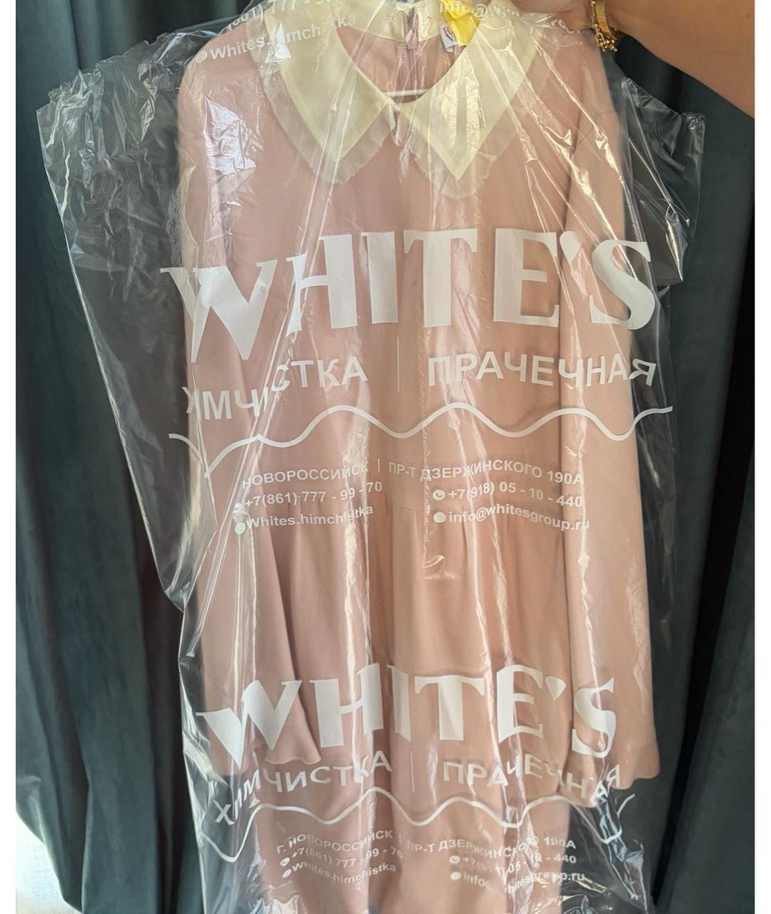 RED VALENTINO Розовое полиэстеровое коктейльное платье, фото 5
