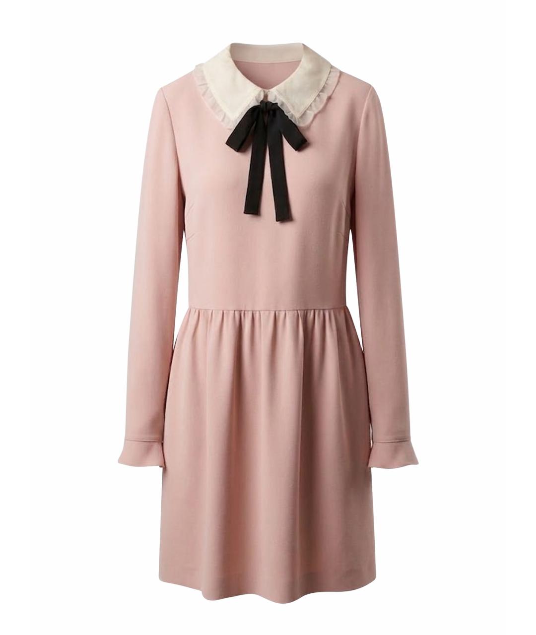 RED VALENTINO Розовое полиэстеровое коктейльное платье, фото 1