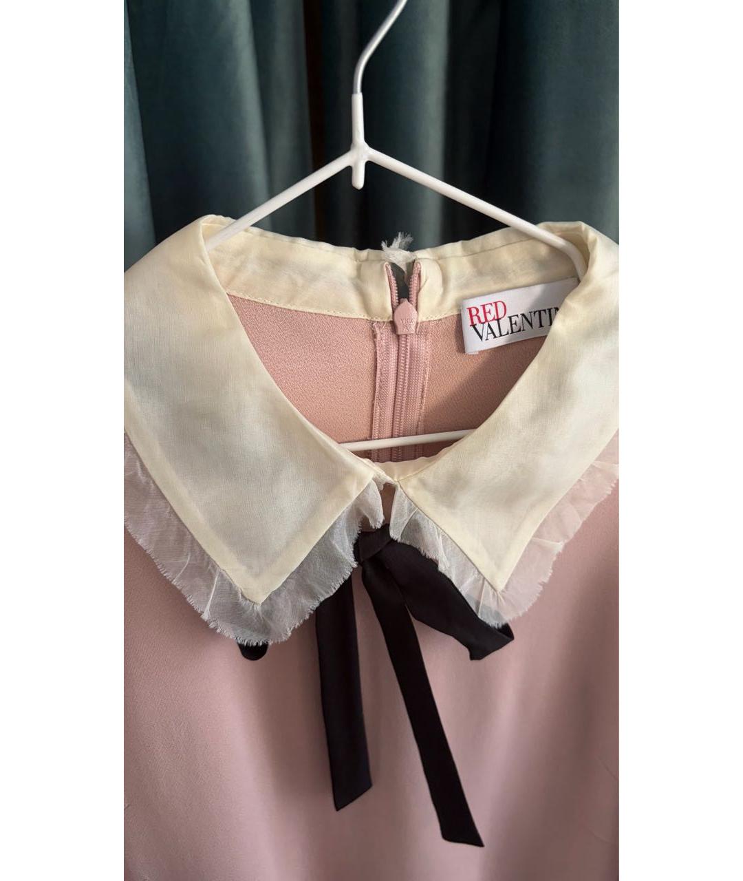 RED VALENTINO Розовое полиэстеровое коктейльное платье, фото 3