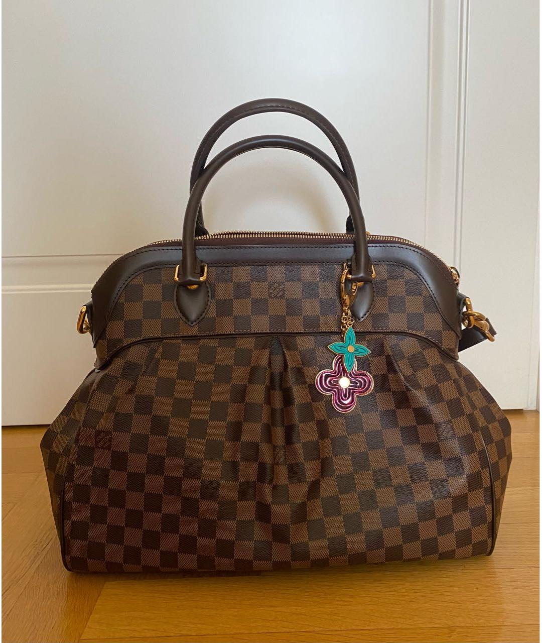 LOUIS VUITTON Коричневая сумка с короткими ручками из канвы, фото 8