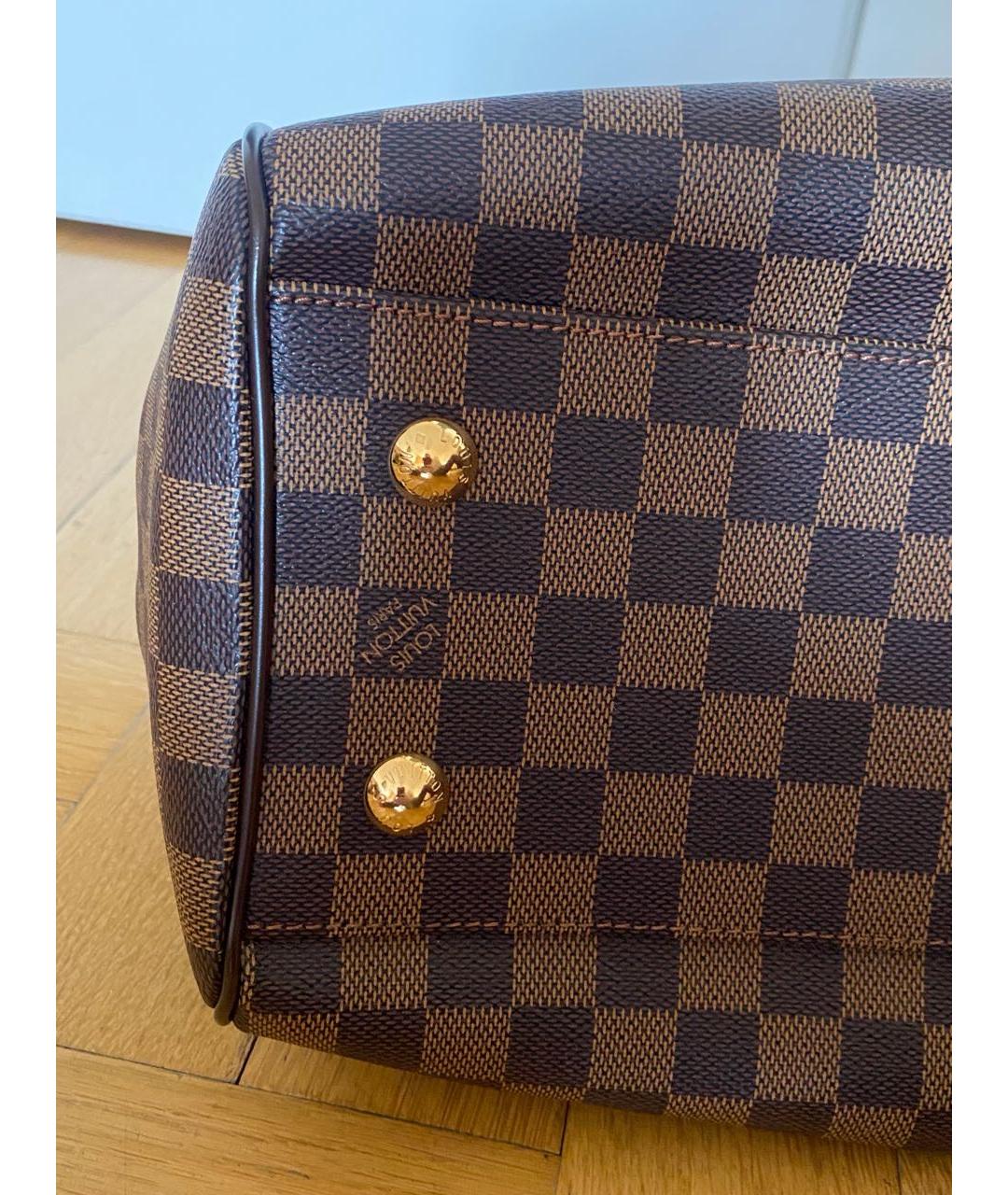 LOUIS VUITTON Коричневая сумка с короткими ручками из канвы, фото 4