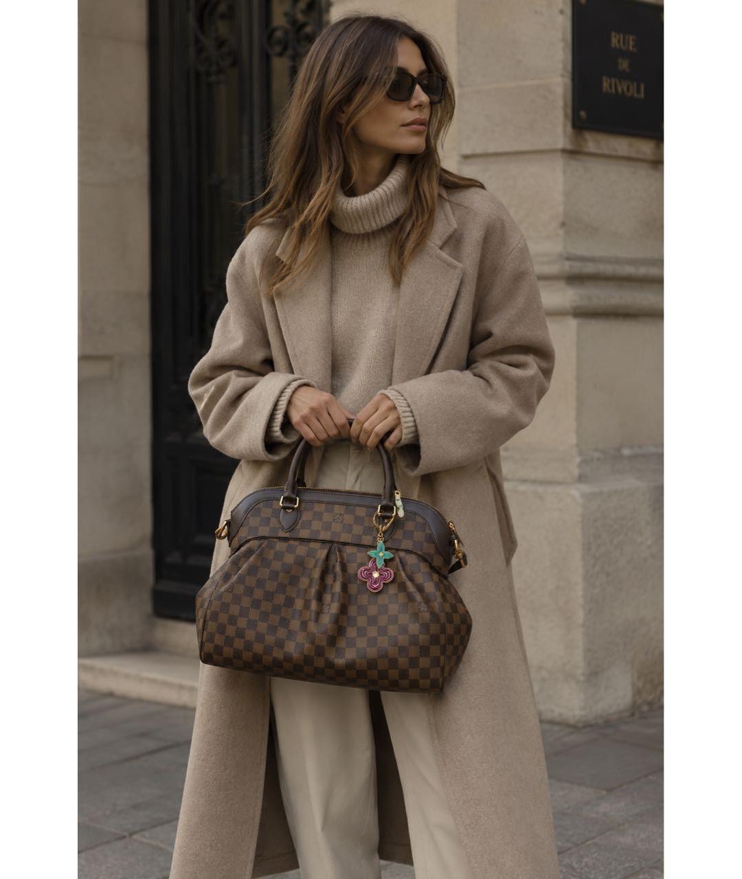 LOUIS VUITTON Коричневая сумка с короткими ручками из канвы, фото 7
