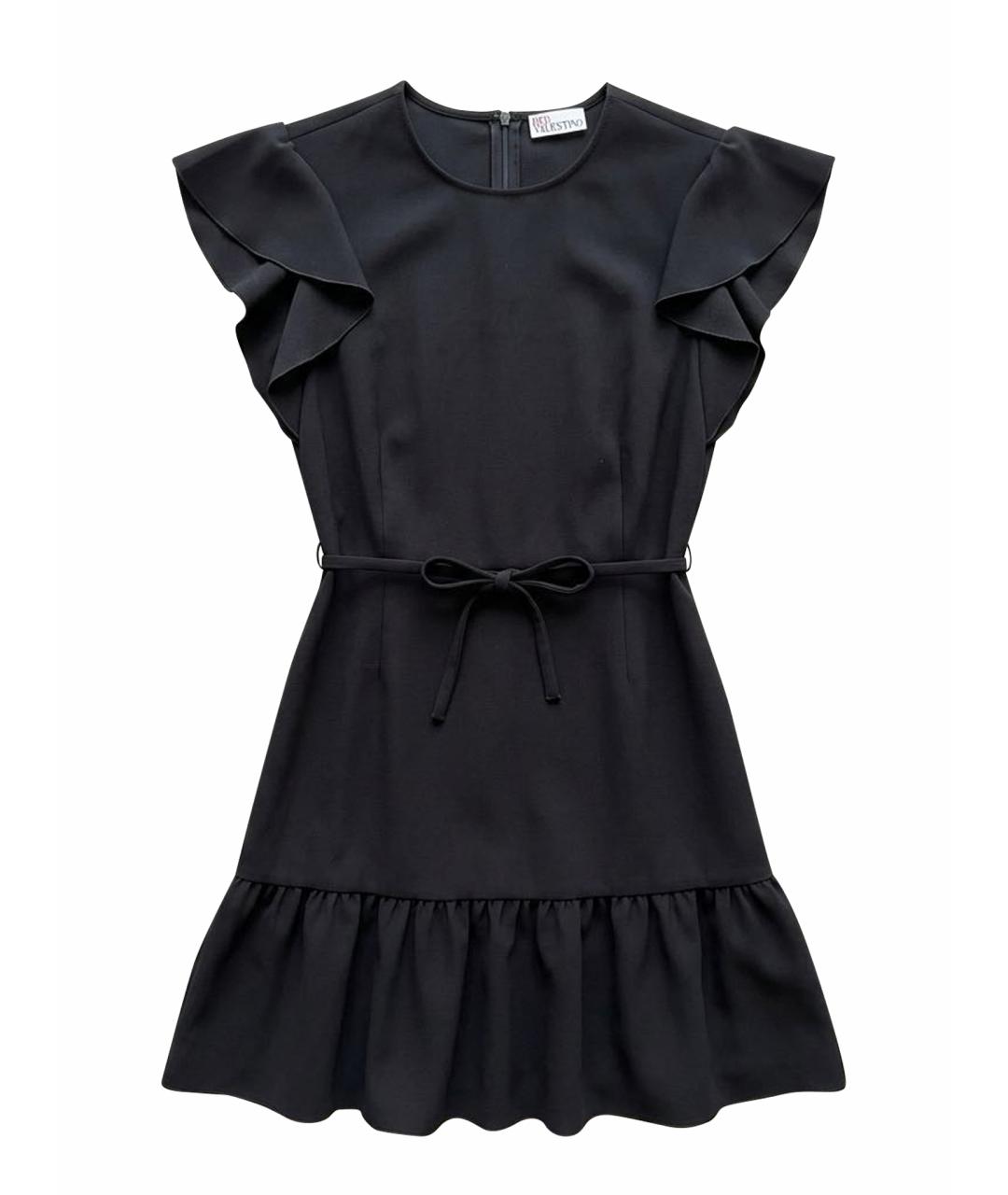 RED VALENTINO Черное полиэстеровое коктейльное платье, фото 1