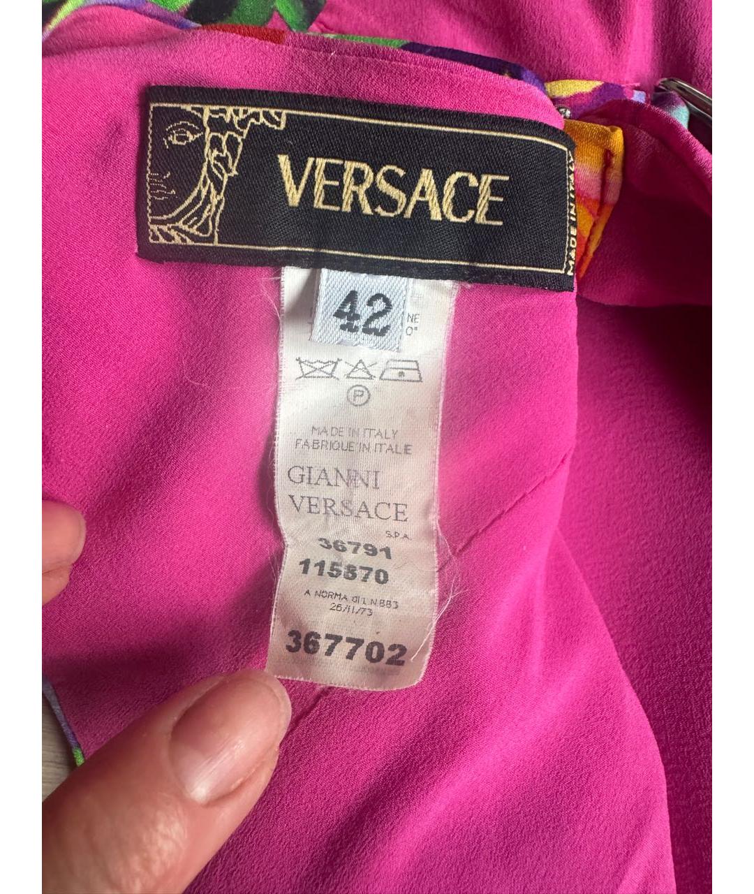 VERSACE Шелковая майка, фото 4