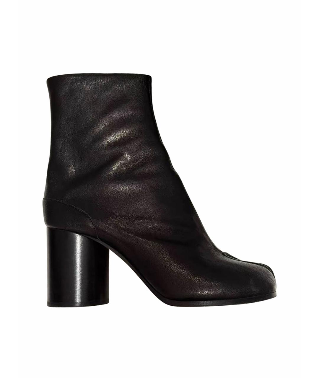 MAISON MARGIELA Черные кожаные ботильоны, фото 1
