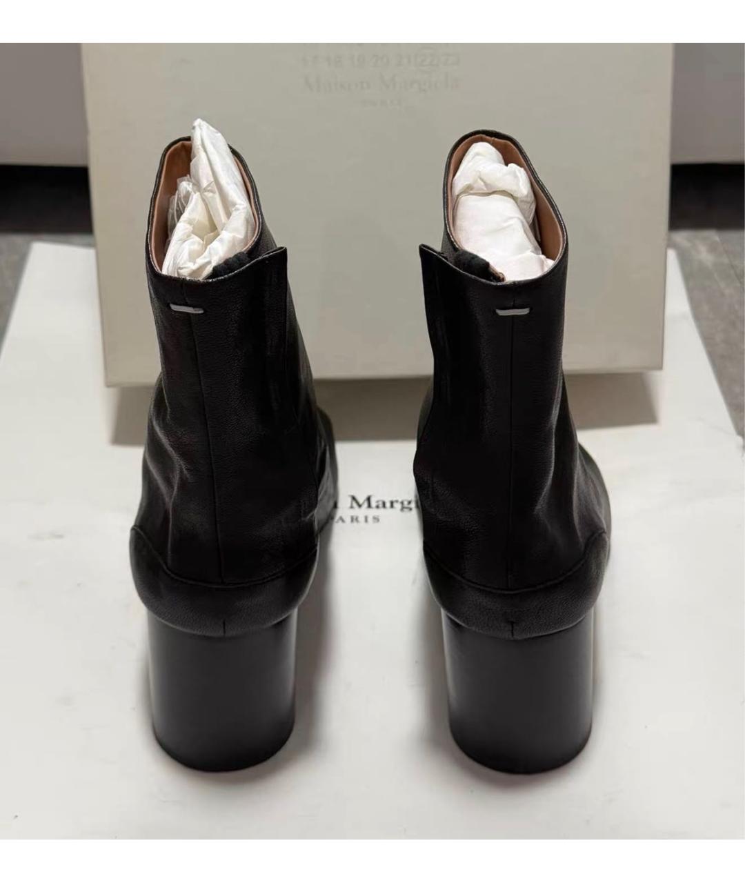 MAISON MARGIELA Черные кожаные ботильоны, фото 5