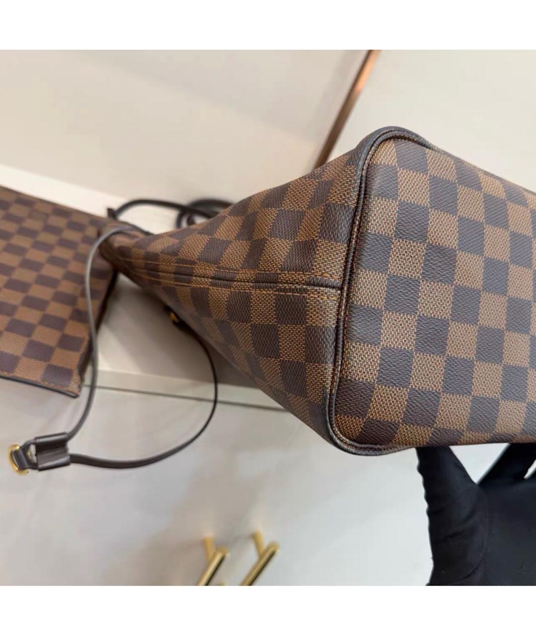 LOUIS VUITTON Коричневая сумка тоут из канвы, фото 6