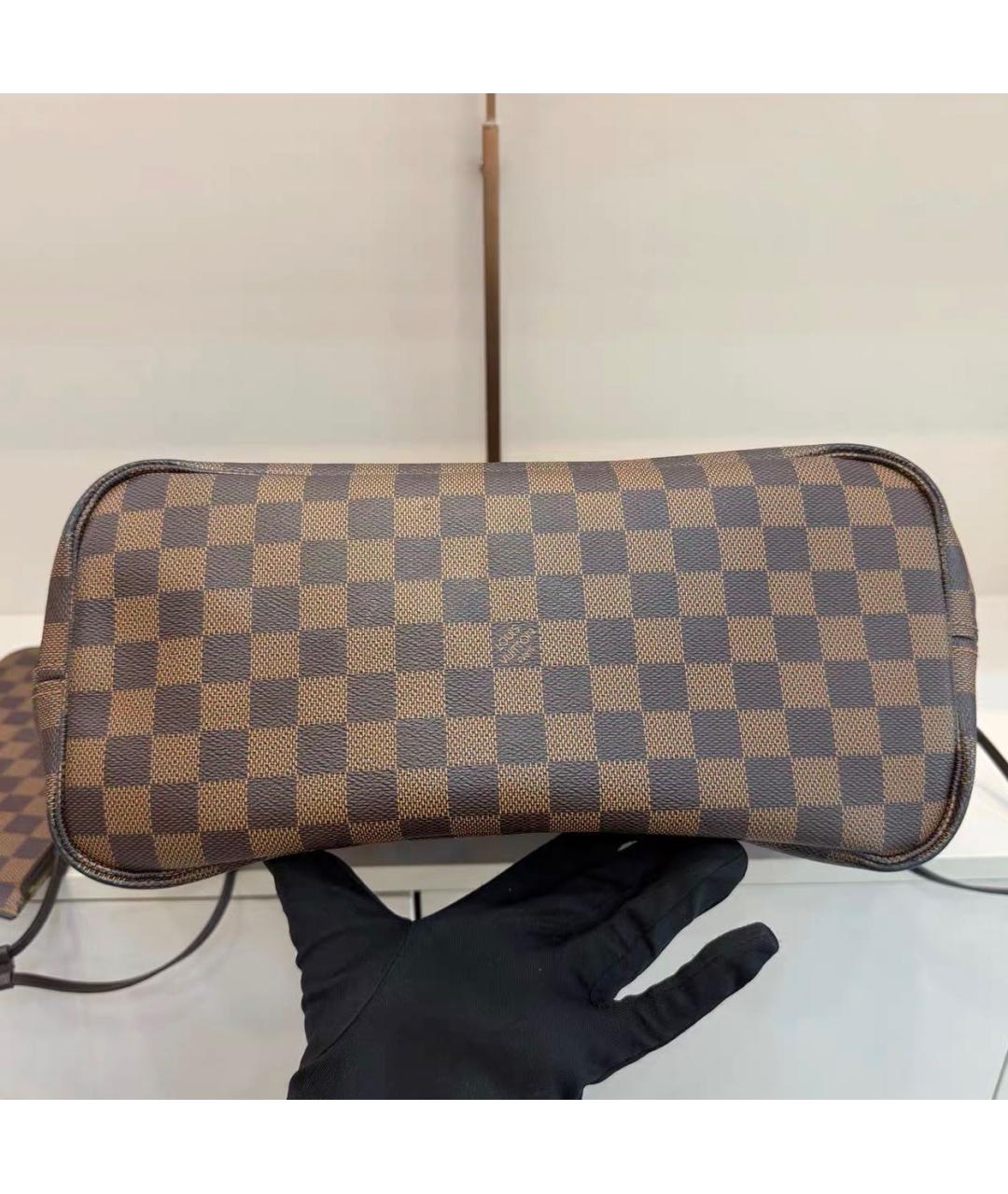 LOUIS VUITTON Коричневая сумка тоут из канвы, фото 5